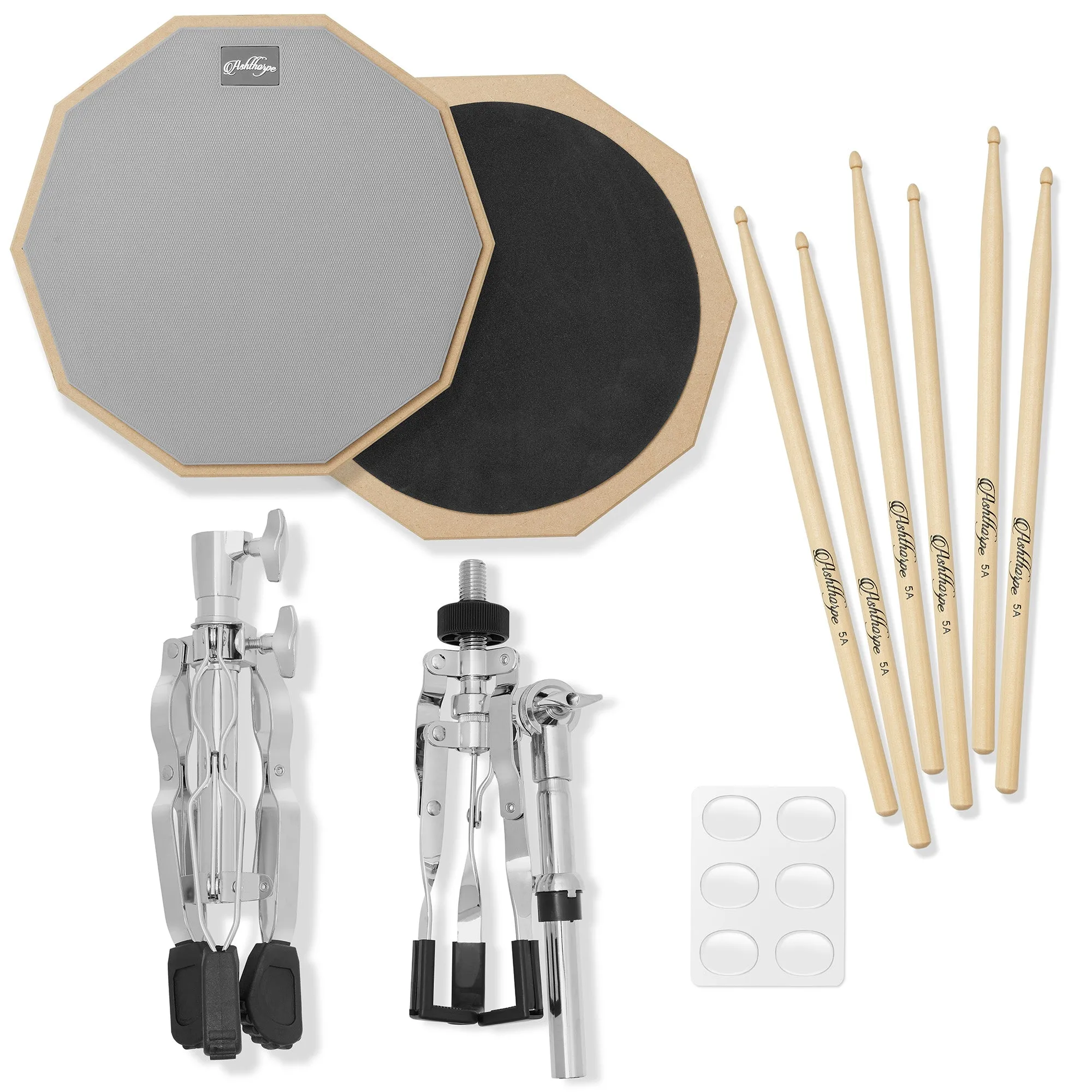 12-Inch Drum Practice Pad Set with Stand