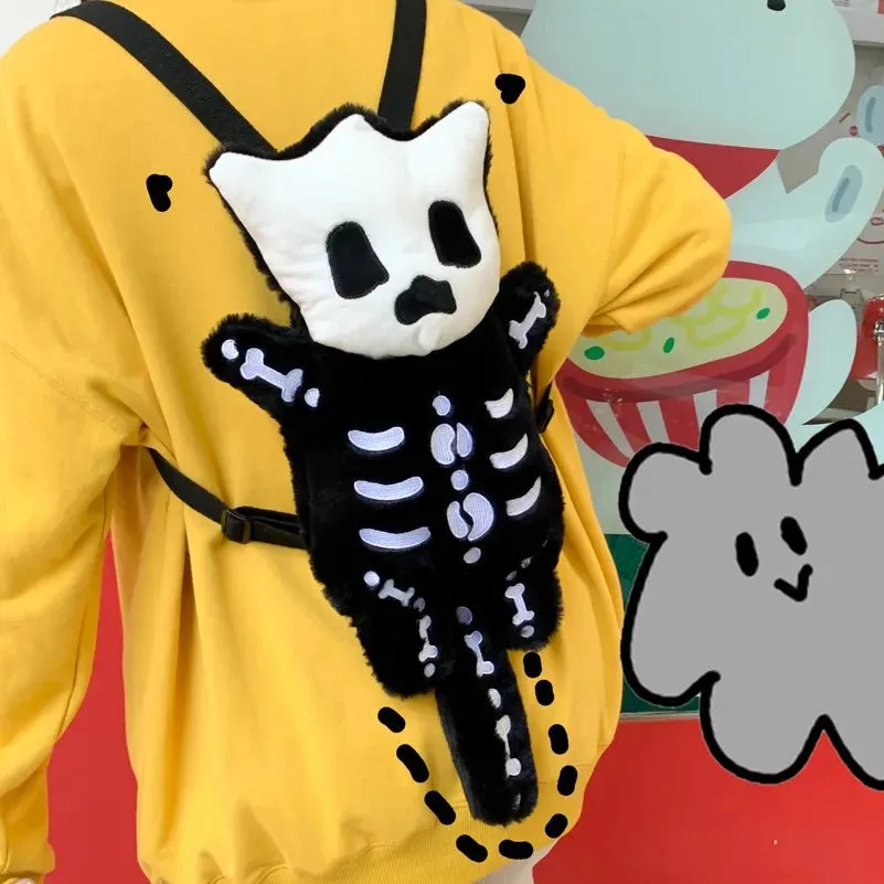 Creepy Cute Skeleton Plush Backpack