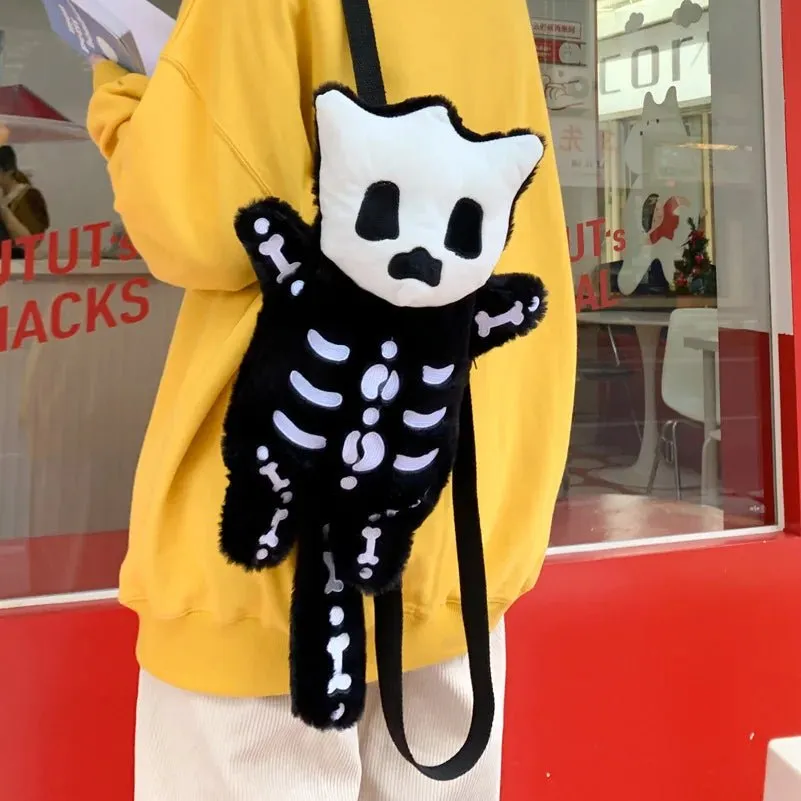 Creepy Cute Skeleton Plush Backpack