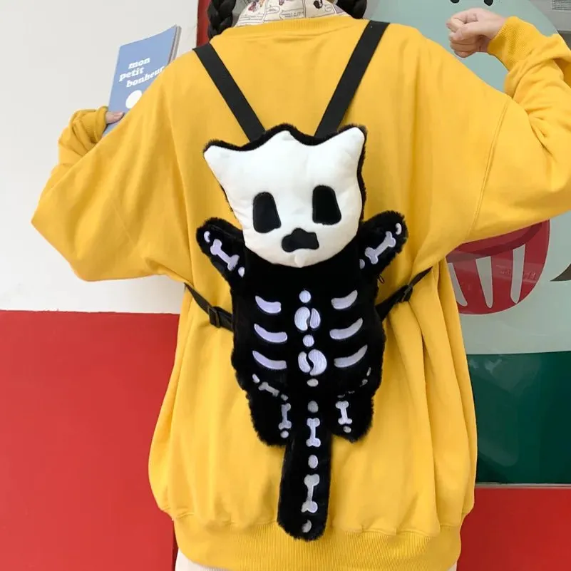 Creepy Cute Skeleton Plush Backpack