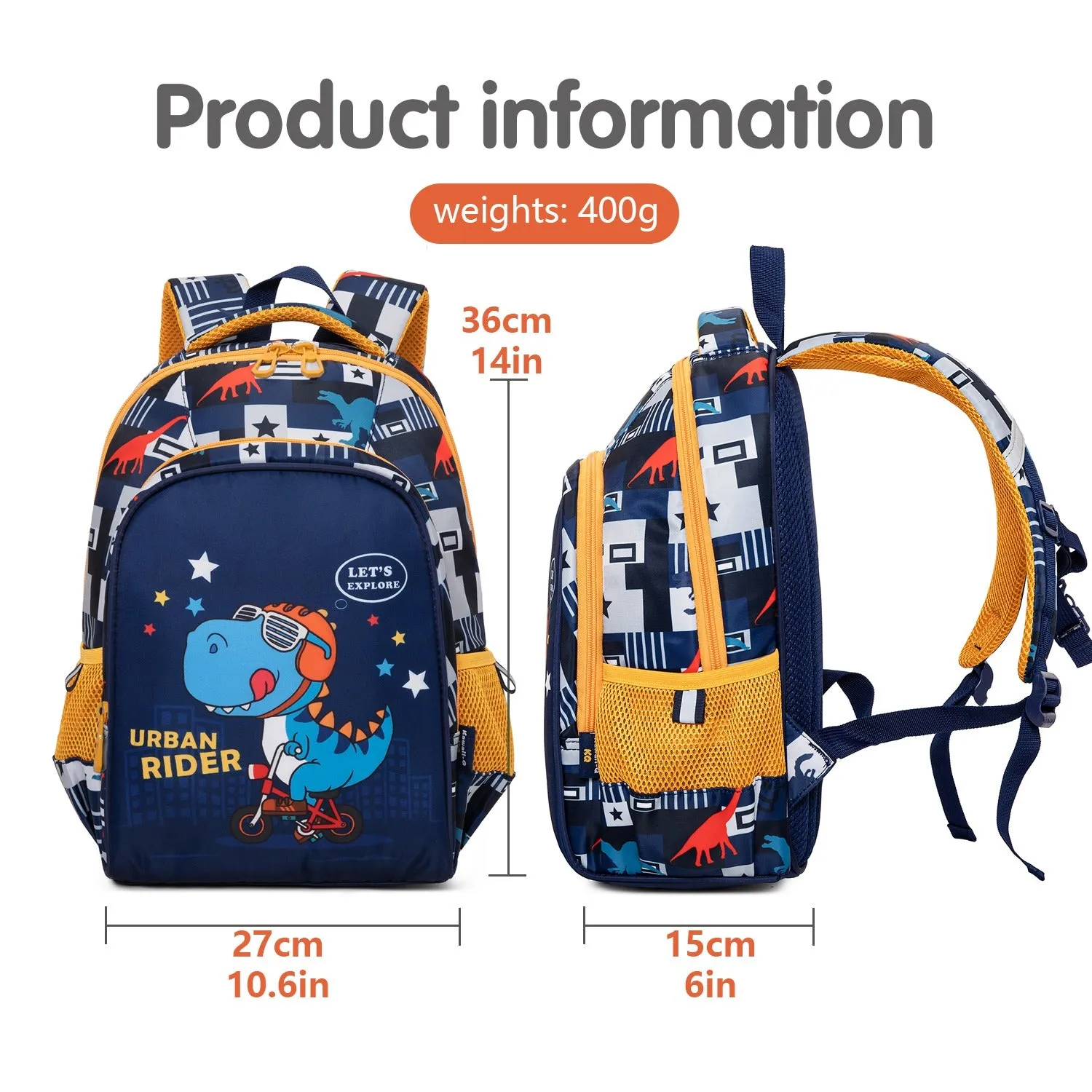 Dino School Backpack For Kids