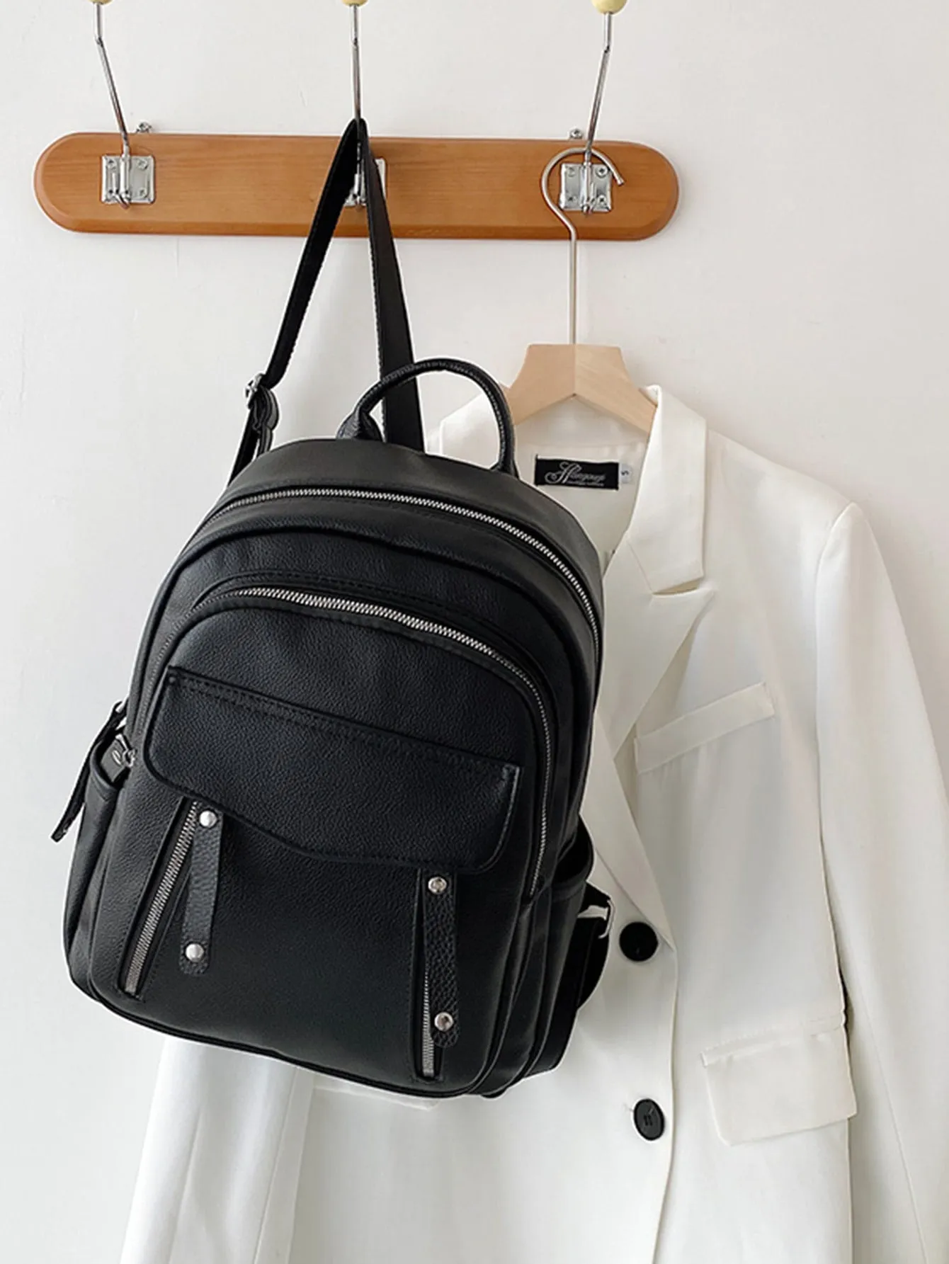 Double Zip Front Backpack