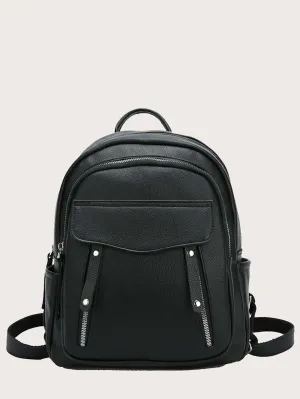 Double Zip Front Backpack