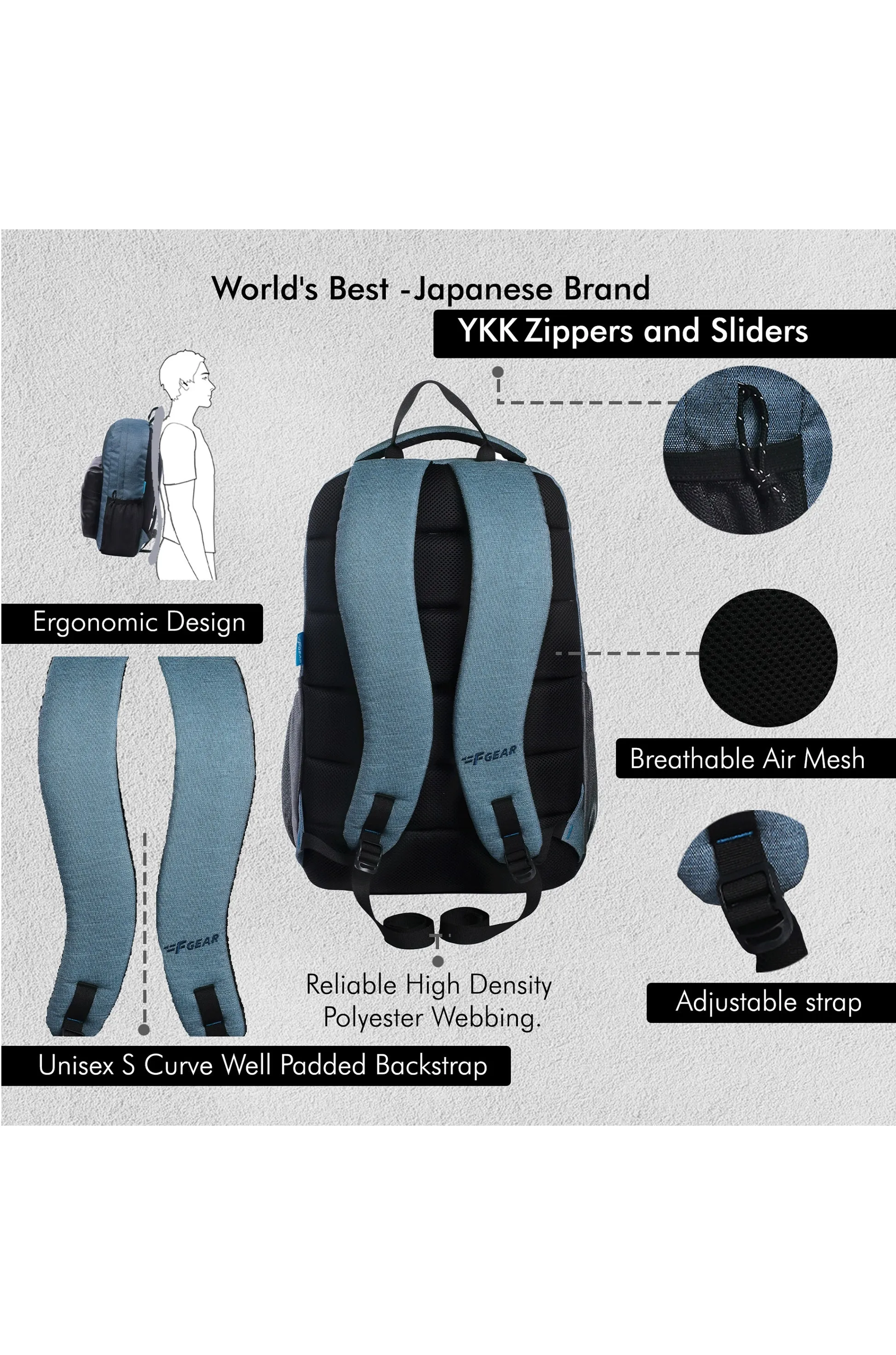 Emprise 23L Melange Blue Black Backpack