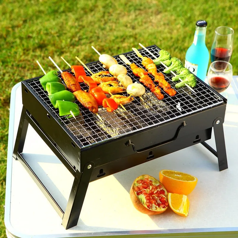 Folding Charcoal Grill Portable Outdoor Grill for BBQ Picnic