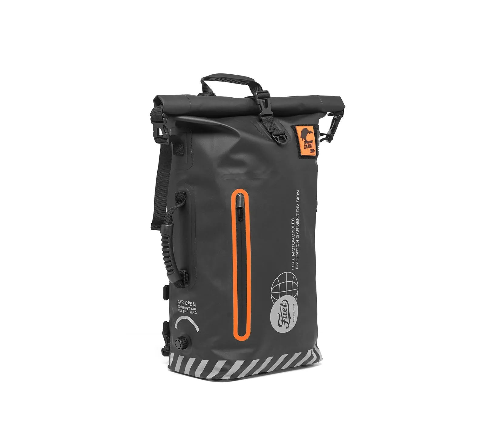 Fuel Motorcycles Expedition Backpack Black/Orange