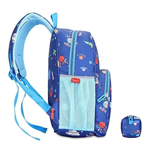 Gleevers X The Clownfish Cosmic Critters Series Printed Polyester 15 Litres | Kids Backpack School Bag with Free Pencil Staionery Pouch | Return Gift bags for kids birthday | Gift for Kids