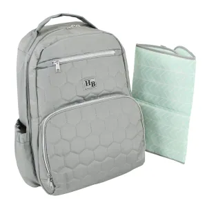 Hudson Baby Premium Diaper Bag Backpack and Changing Pad, Gray