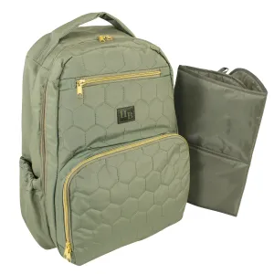 Hudson Baby Premium Diaper Bag Backpack and Changing Pad, Olive