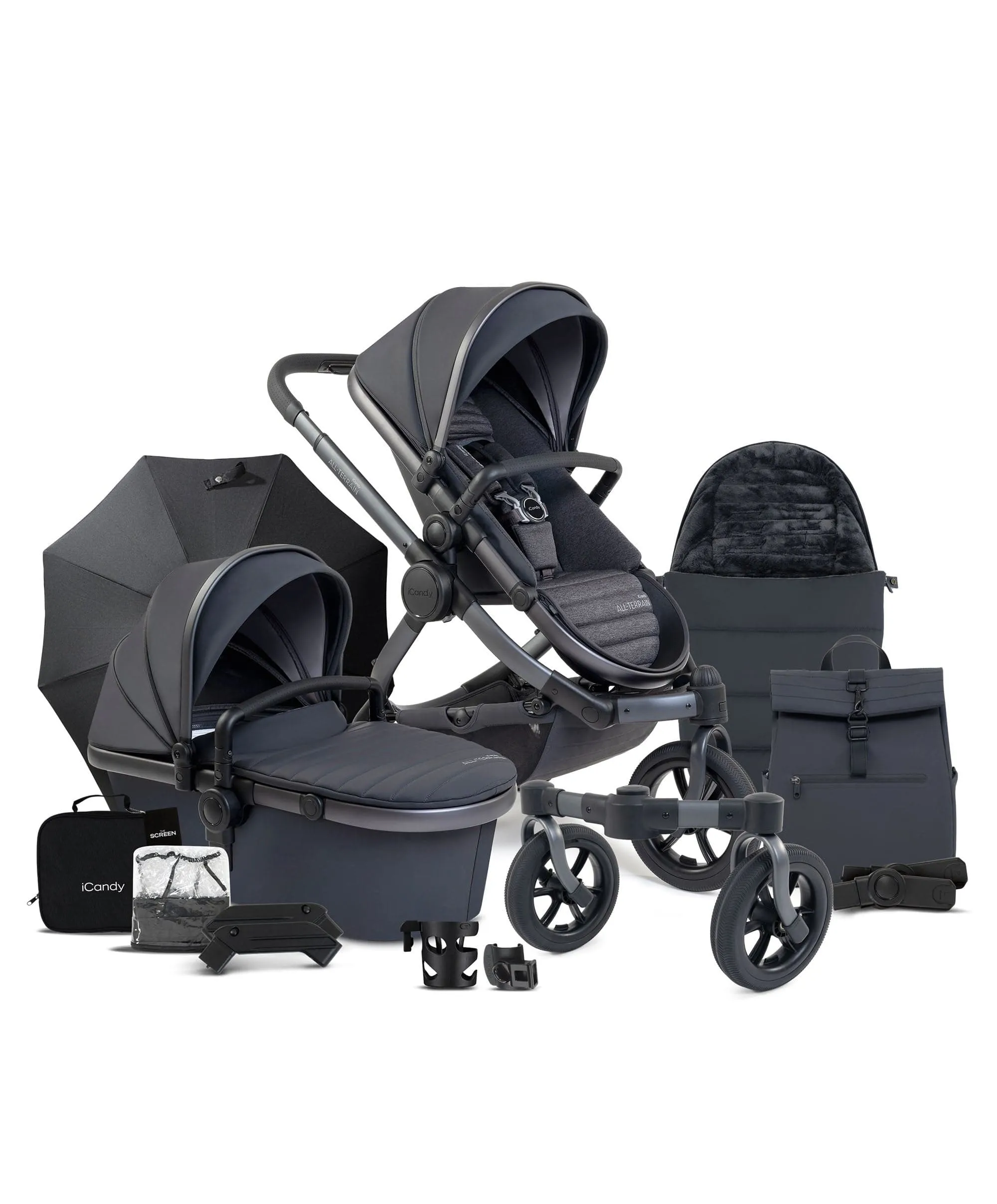 iCandy Peach 7 All-Terrain Complete Bundle - Storm Grey