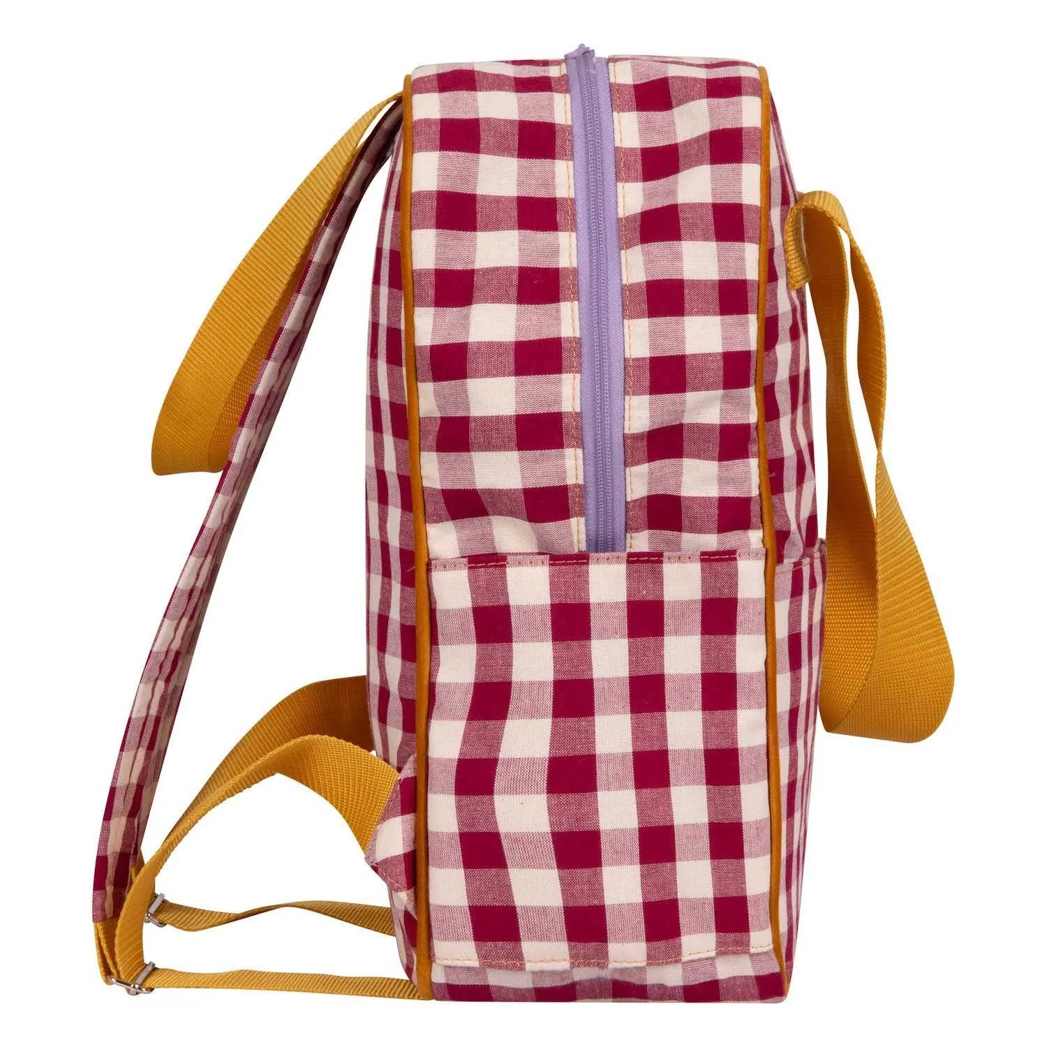 Large Backpack | Gingham | Red Plum