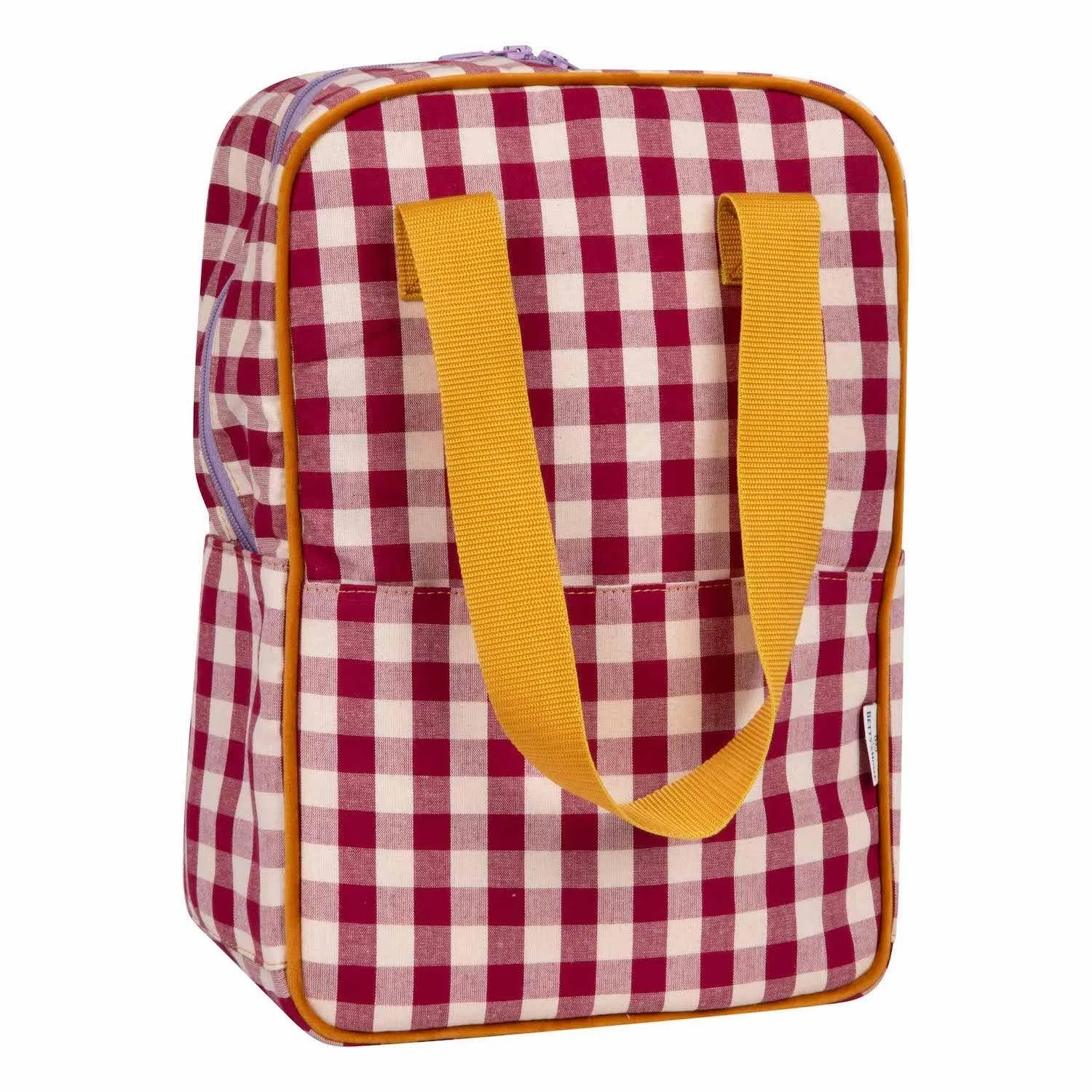 Large Backpack | Gingham | Red Plum