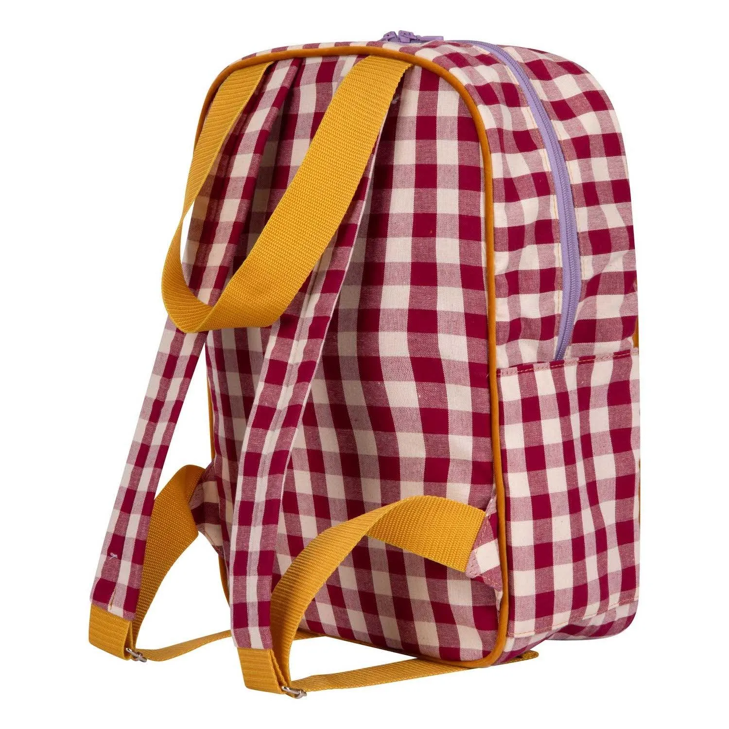 Large Backpack | Gingham | Red Plum