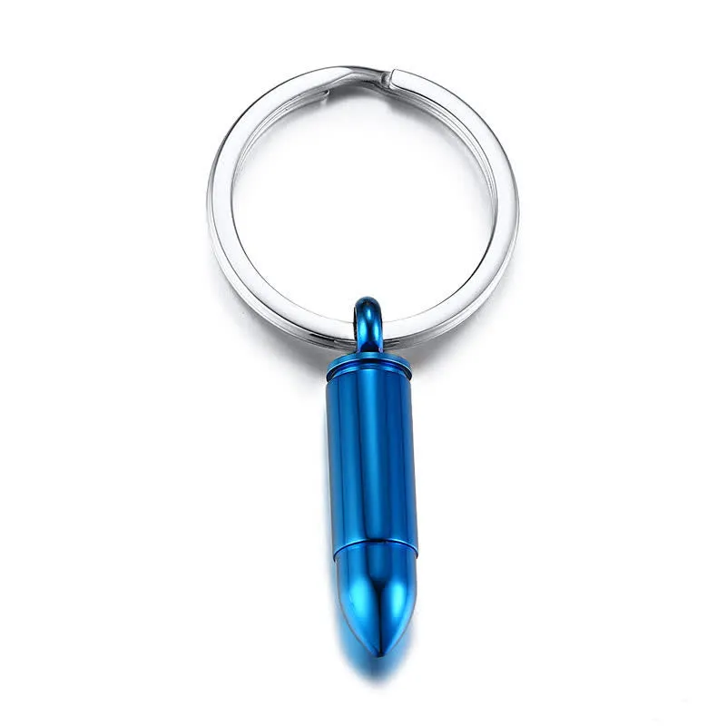 Outdoor Micro Pill Holder Bullet-Shaped Keychain