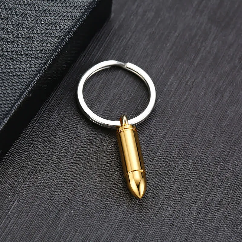 Outdoor Micro Pill Holder Bullet-Shaped Keychain