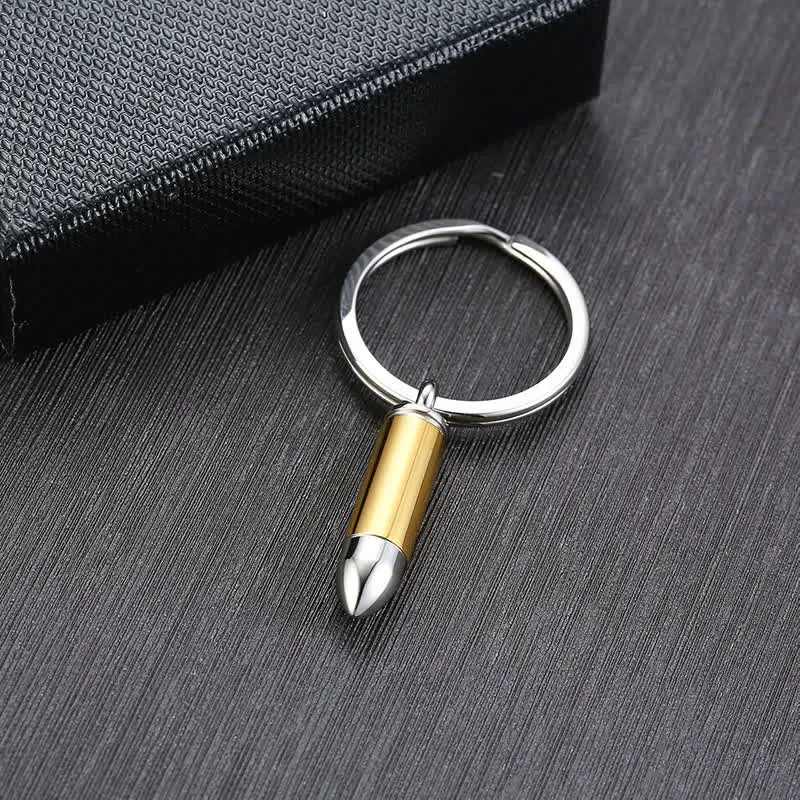 Outdoor Micro Pill Holder Bullet-Shaped Keychain