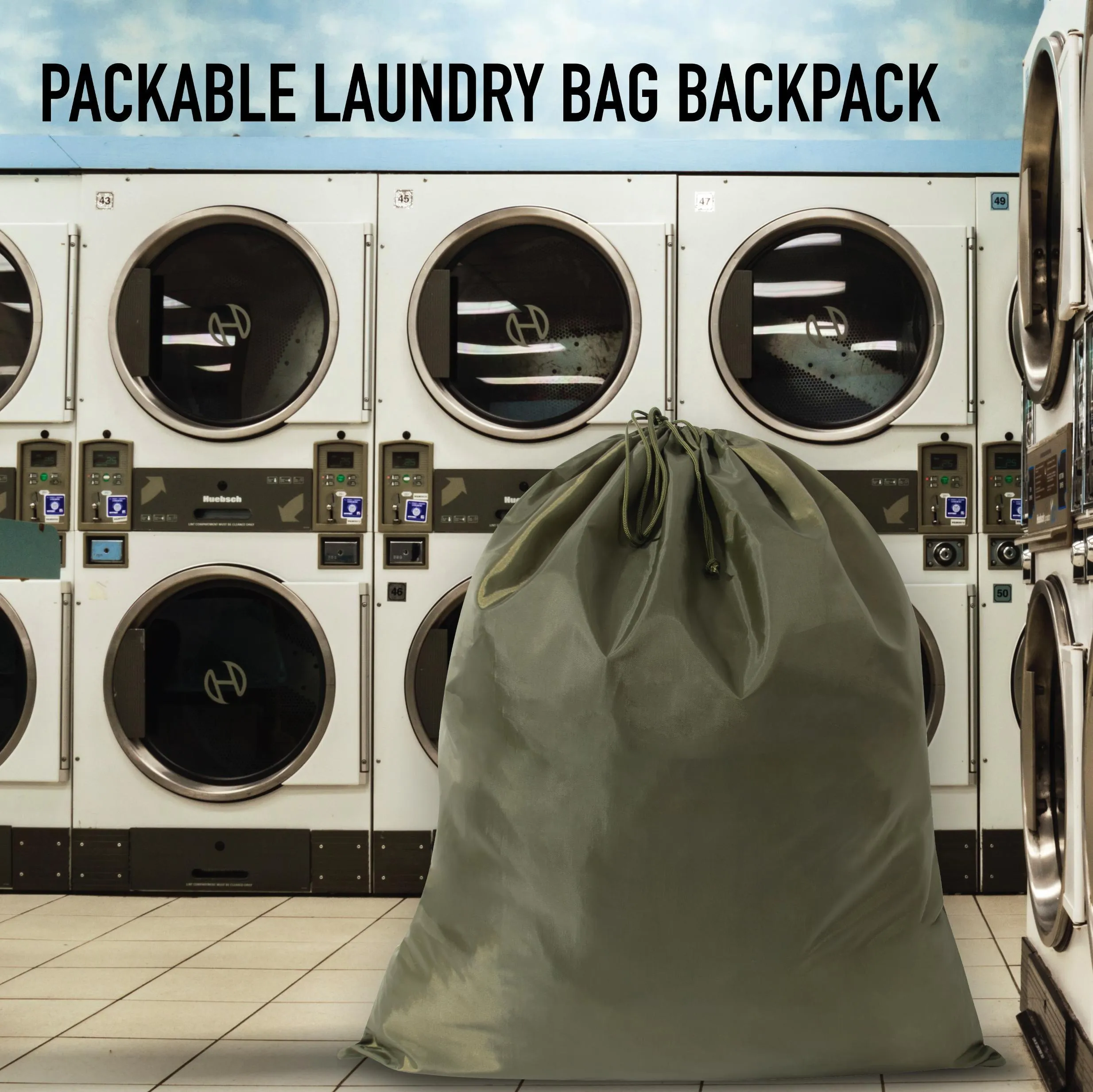 Packable Laundry Bag Backpack