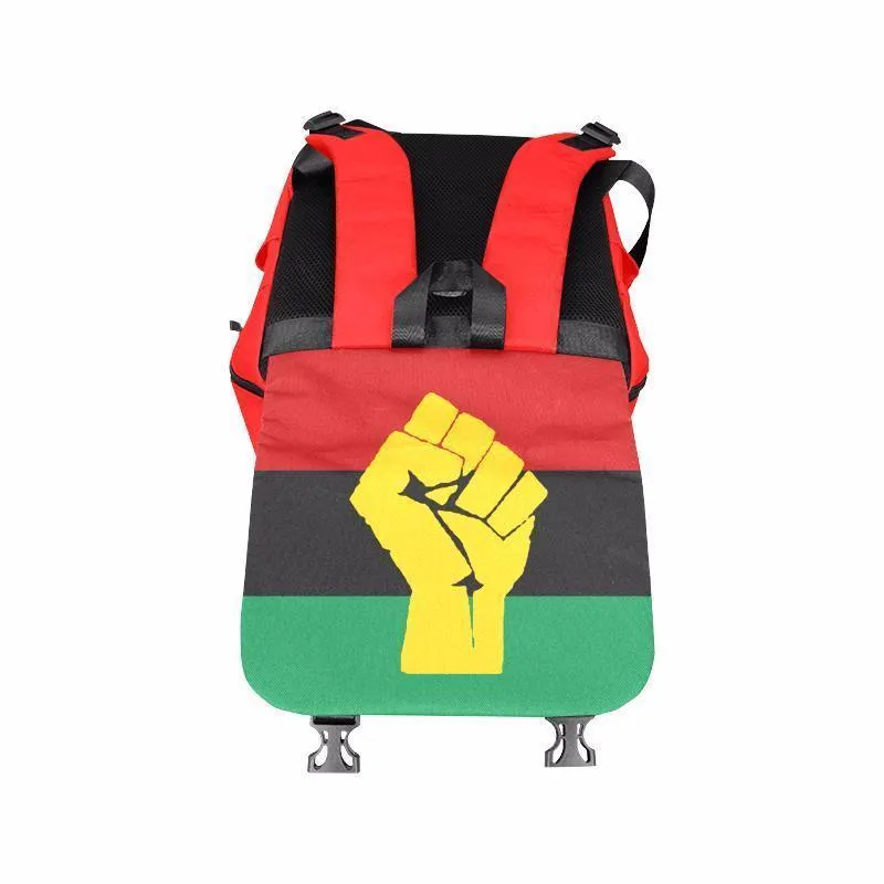 RBG Flag w/ Yellow Fist Shoulders Bookbag