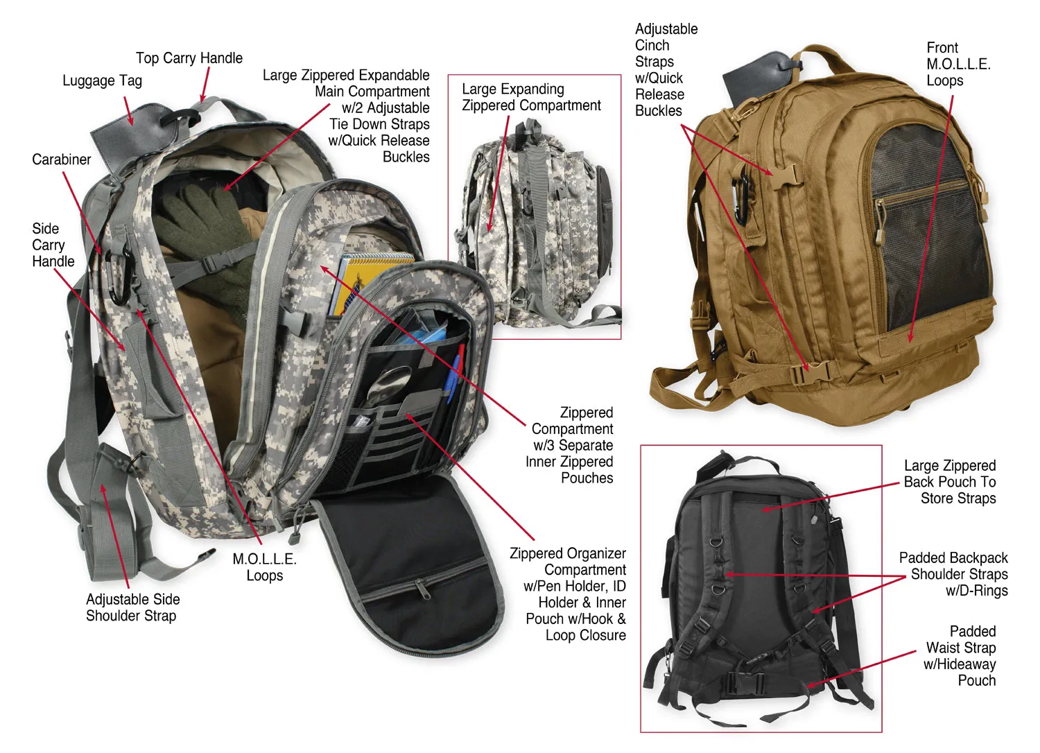 Rothco Move Out Tactical Travel Backpack