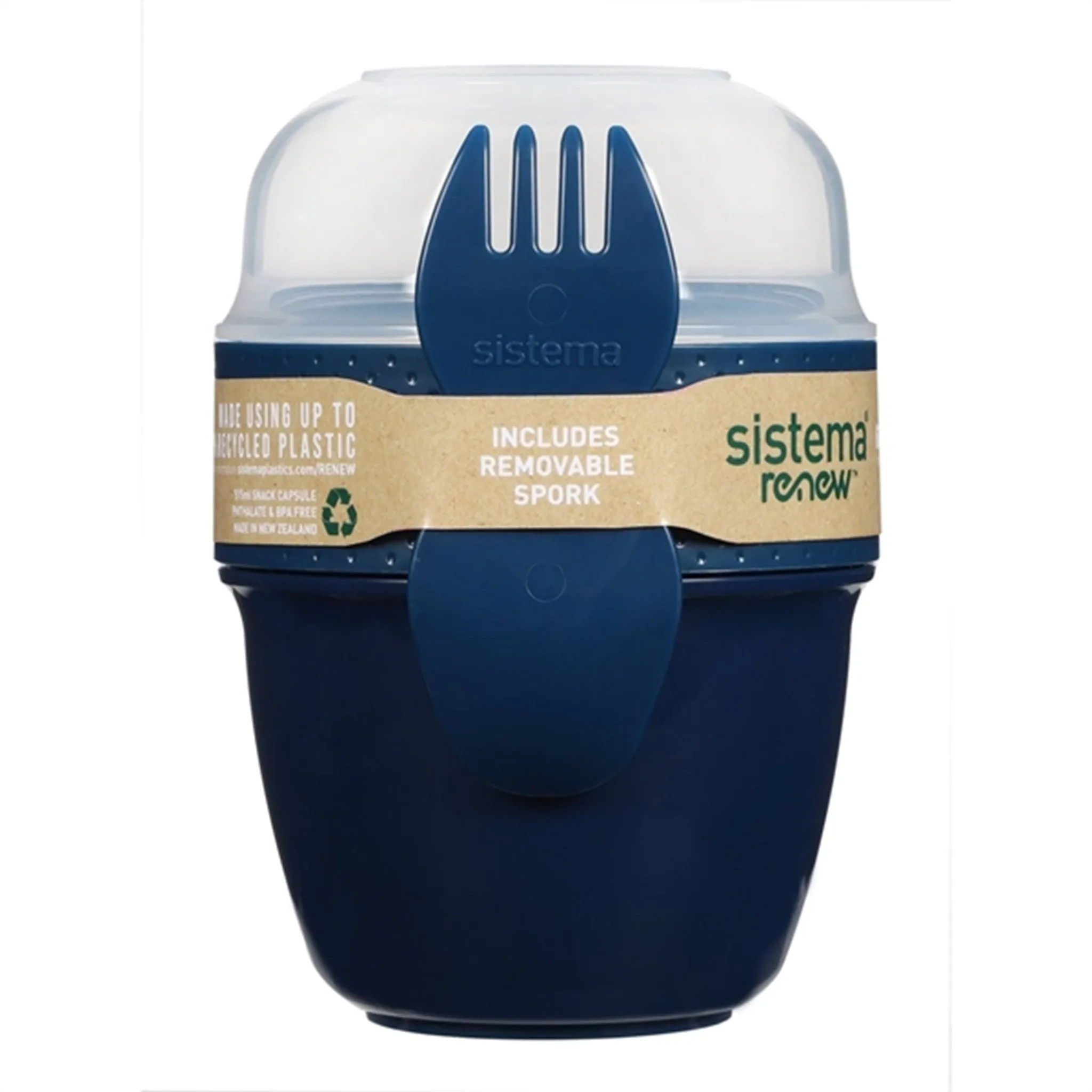 Sistema Renew To Go Snack Capsule Lunch Box 515 ml Blue