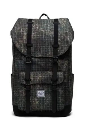 Sustainable Little America Backpack - Forest Grid